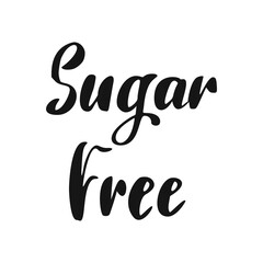 Sugar Free Lettering. Vegan Healthy Food Icon.