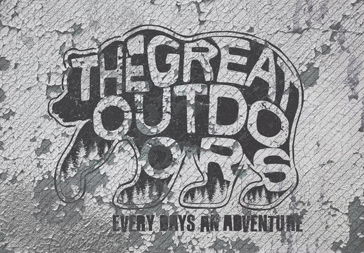 Grunge Wall Logos Mockup Set