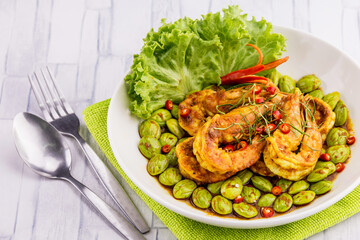 Fried sato with prawn