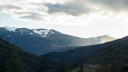 Fototapeta premium panorama of the mountains in Norway