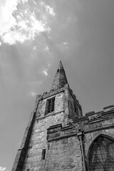 Tall church spire