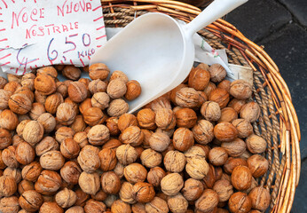 Walnuts for sale on the open market