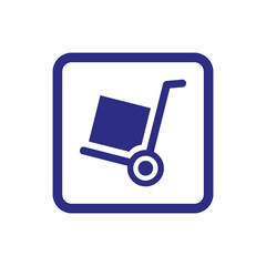 Handcart icon on white background.