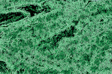 Abstract illustration of a multitude of particles. Chaotic drawing.