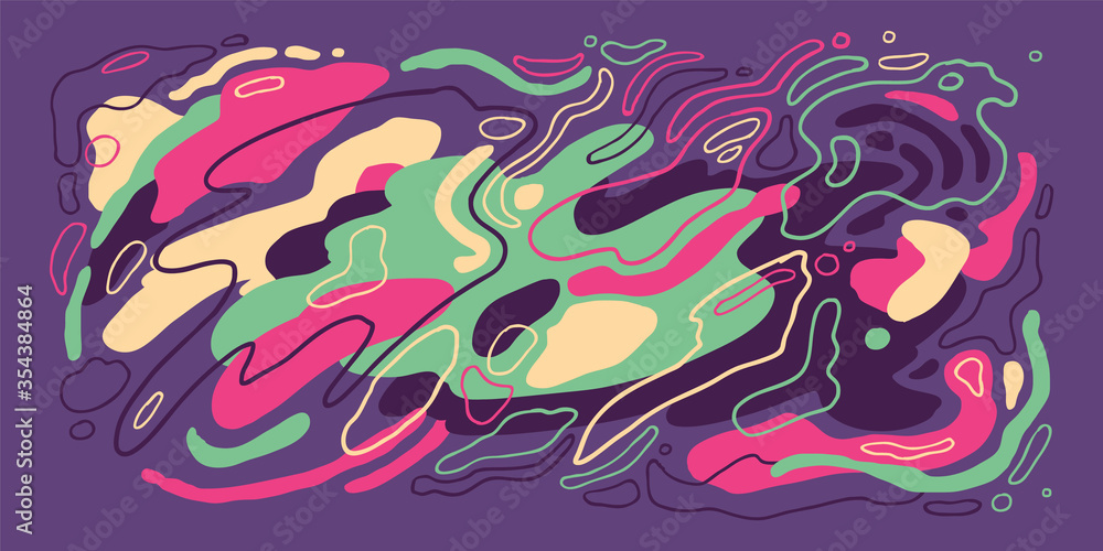 Aufkleber abstract background made of various fluid shapes in color. vector illustration.