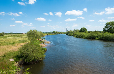 Fototapeta na wymiar Peaceful river landscape scenery