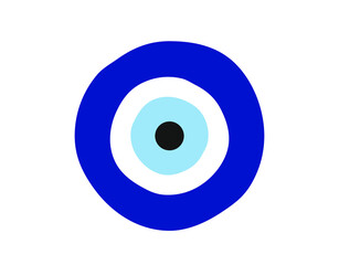 blue eye icon. Evils eye vector design. Evil eye sign. 