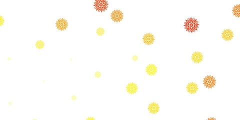 Light Orange vector natural backdrop with flowers.