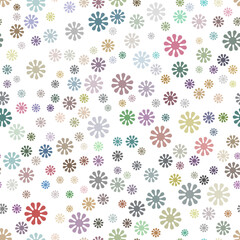 Seamless pattern with colorful flowers