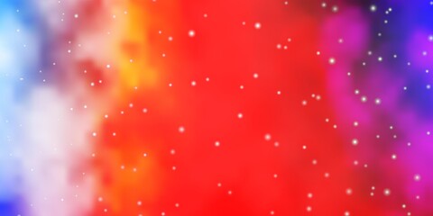 Light Multicolor vector background with colorful stars. Colorful illustration in abstract style with gradient stars. Pattern for new year ad, booklets.