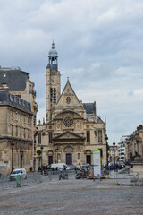 Fototapeta na wymiar St. Stephen's Church on Mount in Paris.
