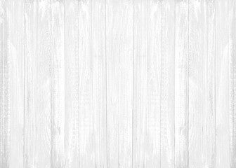 Naklejka premium Empty plank white wooden wall texture background