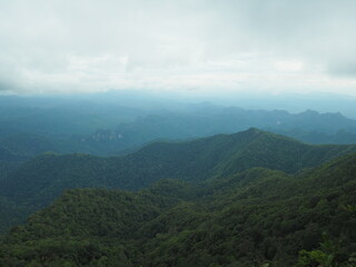 The great moutain with cloud and mist.