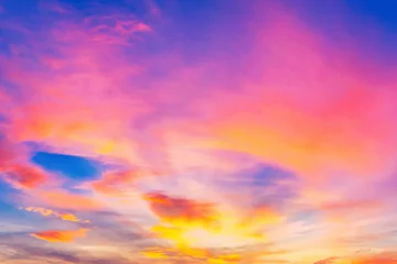 Fotobehang Fluor Roze amazingly beautiful colorful sunset  © serhio777