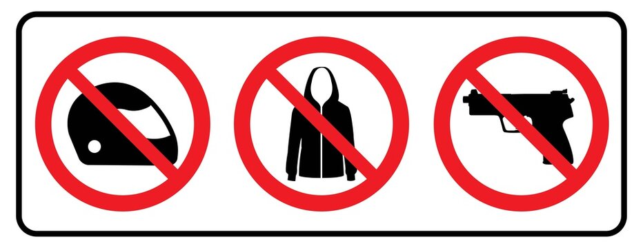 No full face sign, No Jacket icon and No weapon, No gun Symbol. No full face sign, No Jacket icon and No weapon, No gun Symbol drawing by illustration