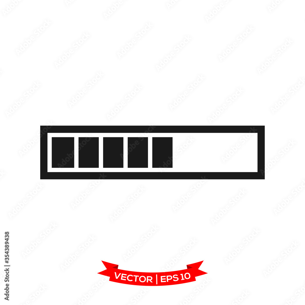 Poster vector progress loading bar, loading icon, loading illustration