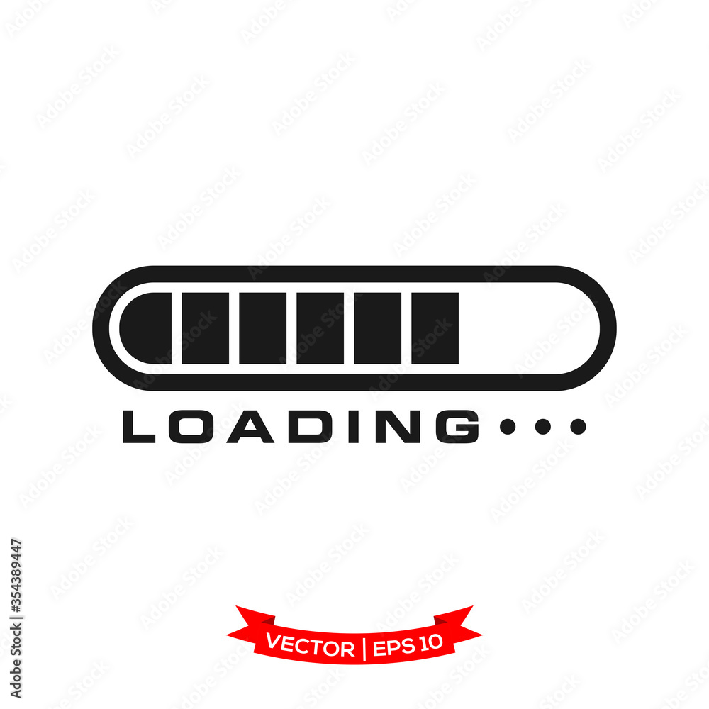 Poster vector progress loading bar, loading icon, loading illustration