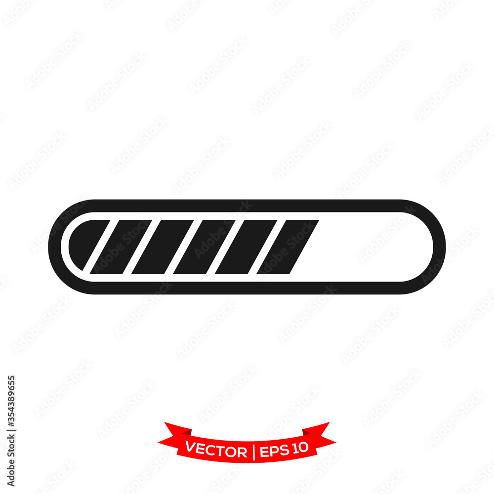 Poster vector progress loading bar, loading icon, loading illustration