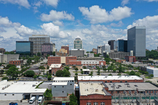 Aerial Skyline View of Columbia South Carolina and UofSC