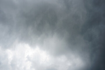 Dark gray nimbostratus cloud bakground. Nimbostratus clouds are associated with rainy, dreary days.