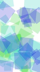 Multicolored translucent hexagons on white background. Vertical image orientation. 3D illustration