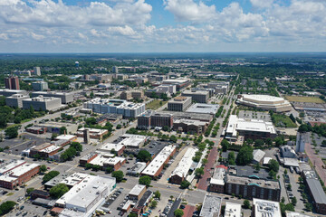 Aerial Skyline View of Columbia South Carolina and UofSC