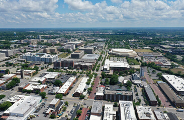 Aerial Skyline View of Columbia South Carolina and UofSC