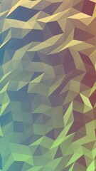 Abstract triangle geometrical green orange background. Geometric origami style with gradient. 3D illustration