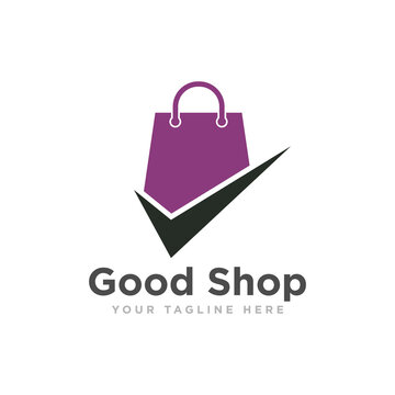 Bag Shop Logo Icon Design Illustration