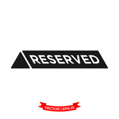 flat design best vector of reserved icon