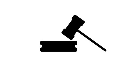 Scales of justice icon. Court of law symbol. Flat signs in circles