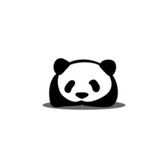 Vector illustration panda bear in cartoon style. Logo design template. 
Panda animal Logotype concept icon.