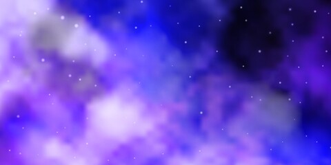 Obraz premium Light Purple vector template with neon stars. Colorful illustration in abstract style with gradient stars. Best design for your ad, poster, banner.