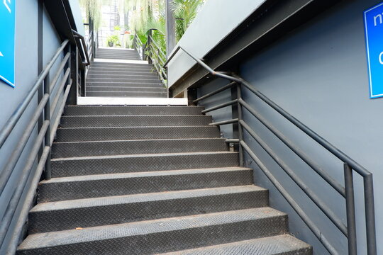 Stairs Made Of Metal, Leading Upstairs And Downstairs