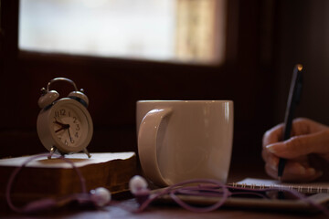 A small corner on the coffee table