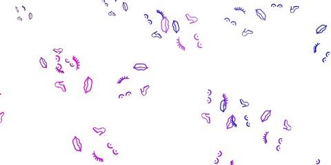 Light Purple, Pink vector texture with women's rights symbols.