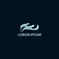 Fototapeta premium ABSTRACT WAVY LINES LOGO DESIGN VECTOR 
