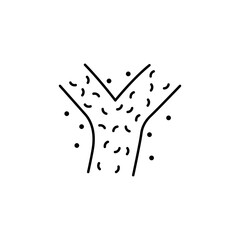 blood drop, finger line icon. Signs and symbols can be used for web, logo, mobile app, UI, UX