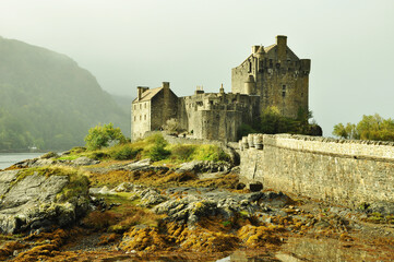 Fototapeta na wymiar Bird's eye view of Eilean Donan Castle. Scottish Highlands, the UK
