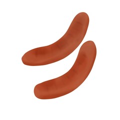 sausage isolated on white background