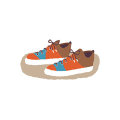 Footwear. Vector illustration in flat style.