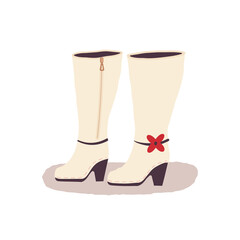 Footwear. Vector illustration in flat style.
