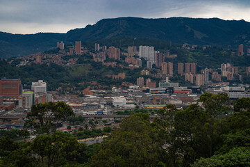 Fototapeta premium Medellín, Antioquia / Colombia. November 22, 2018. Medellín is the capital of the mountainous province of Antioquia (Colombia). Nicknamed the 