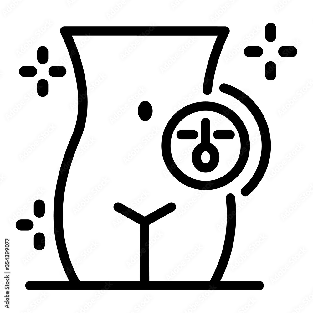 Poster bikini depilator icon. outline bikini depilator vector icon for web design isolated on white backgro