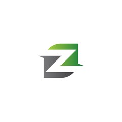 initial z with green logo design vector, icon, element, template
