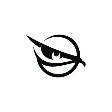 eagle eye circle vector design logo concept