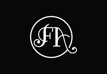 Initial Monogram Letter FA Logo Design Vector Template. FA Letter Logo Design