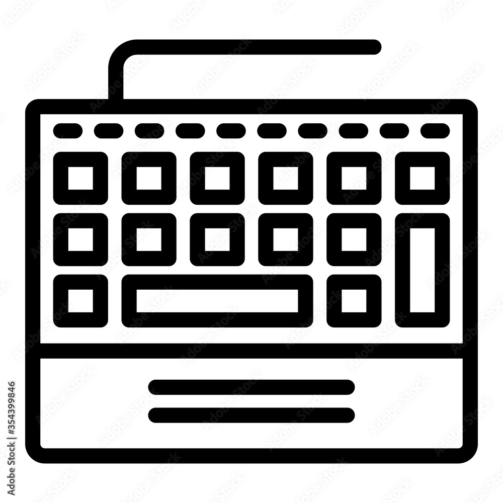 Poster control keyboard icon. outline control keyboard vector icon for web design isolated on white backgro