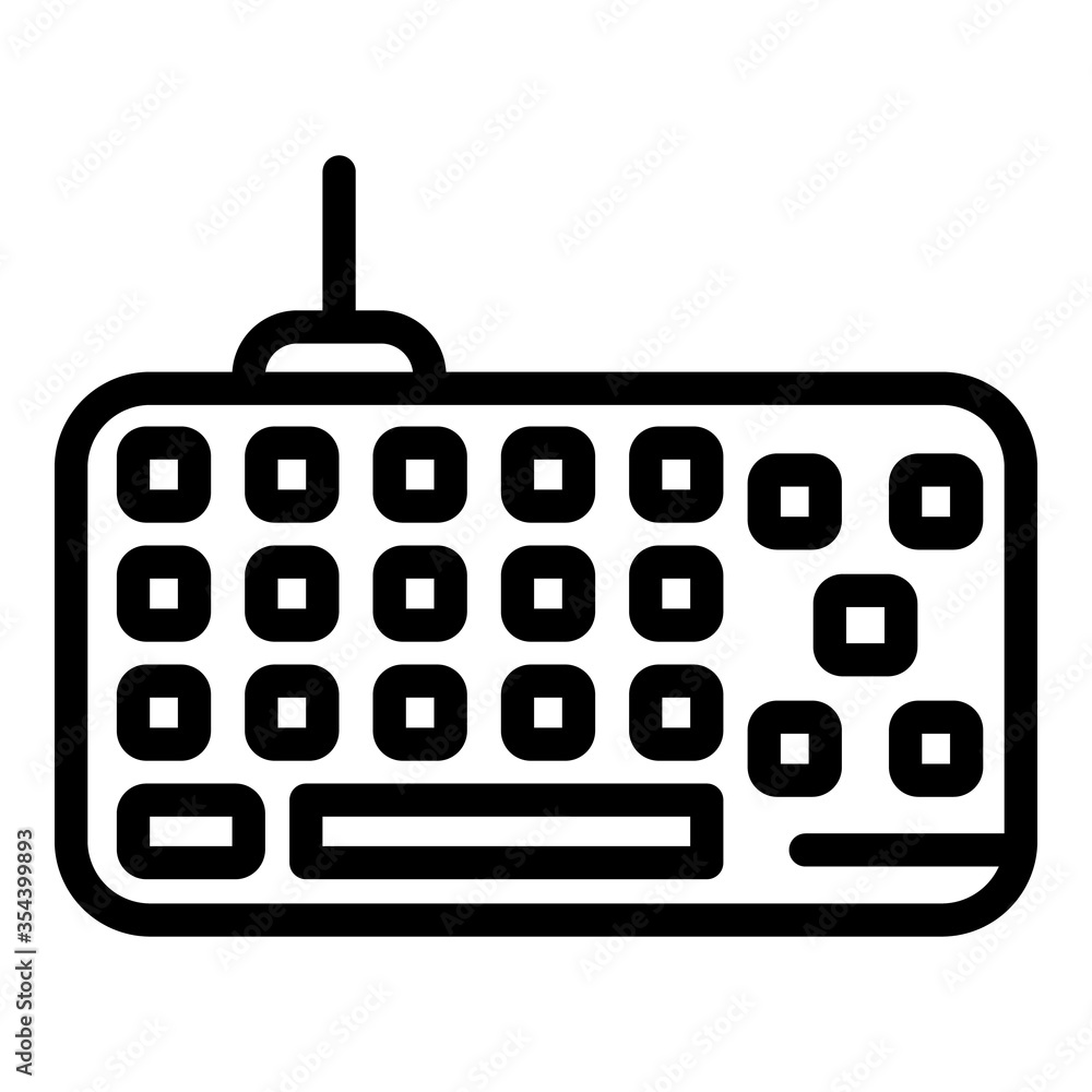 Fototapete keyboard device icon. outline keyboard device vector icon for web design isolated on white backgroun