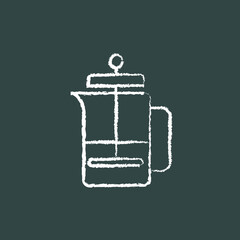 press coffee maker, chalk icon